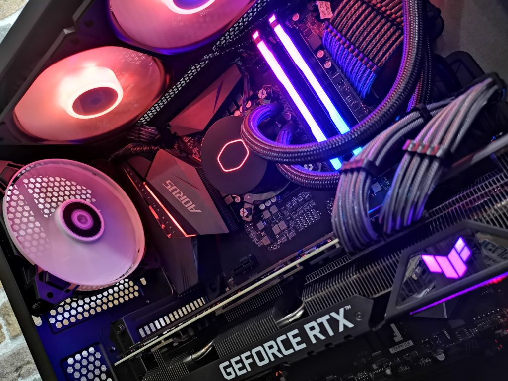 pink theme of gaming pc build